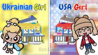 Toca life world  USA🇺🇸 Ukraine🇺🇦 American girl helping Ukrainian girl to build her toca house 🥺 [upl. by Traggat]