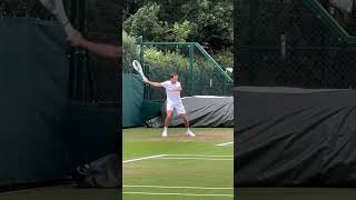 Medvedev Warms Up at Wimbledon 🌱 [upl. by Siulesoj808]