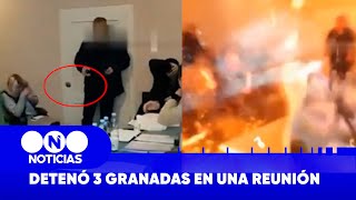 LEGISLADOR UCRANIANO DETONÓ 3 GRANADAS en una REUNIÓN  Telefe Noticias [upl. by Lucrece]