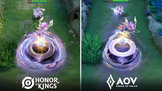 AOV x HOK  Skin Effects Comparison  Sun Shangxiang Violet [upl. by Etnovaj78]