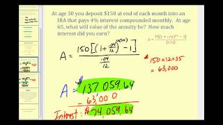 Determining The Value of an Annuity [upl. by Enorahs]