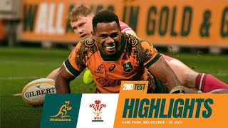 Wallabies v Wales Highlights  Second Test  2024 [upl. by Ailahs271]