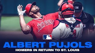 Albert Pujols homers during emotional St Louis return gets standing ovation from Cardinals fans [upl. by Swords]