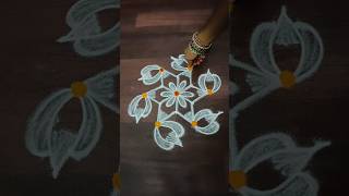 Simple muggulu designs with dots rangoli muggulu simplerangoli shorts youtubeshorts trending [upl. by Borg]