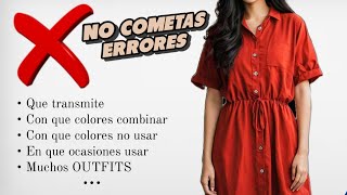 VESTIDO ROJO ➤ Como combinar y vestir  muchos OUTFITS para mujer [upl. by Sivad]