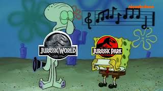 Notas falsas Jurassic Park Bob esponja meme [upl. by Atsira]