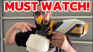 ZHUITU Paint Sprayer 1000W HVLP Electric Spray Paint Gun Yellow My Honest Review [upl. by Hemphill560]