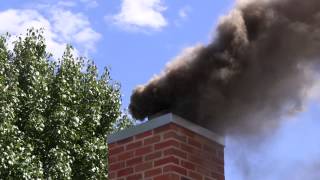 Controlled Chimney Fire at CSIAs National Chimney Sweep Training School [upl. by Enaenaj735]