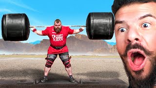 Reagindo ao Homem MAIS FORTE do MUNDO  Eddie Hall [upl. by Yenwat]