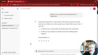 Utilisation dun tuteur Custom GPT avec ChatGPT [upl. by Bill680]