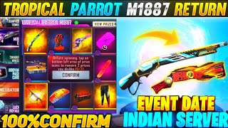 Tropical Parrot M1887 Return  M1887 New Skin New m1887 Skin free fire  Free Fire New Event [upl. by Uta159]