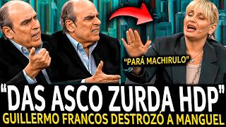 ¡GUILLERMO FRANCOS DEJÓ LLORANDO la ZURDA de MANGUEL en VIVO y BANCÓ a MILEI [upl. by Rimaj]