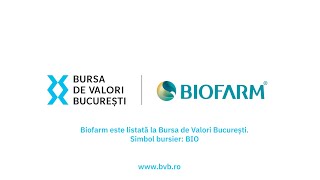 Biofarm este listata la Bursa de Valori Bucuresti [upl. by Panaggio]