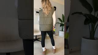 The puffer vest from Amazon is back amazonfashion falloutfit ootd shorts [upl. by Sirrot383]