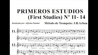 Primeros Estudios de Trompeta First Studies Lección Nº11121314 Método Arban´s [upl. by Karlyn]