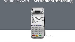 How to do SettlementBatching on VeriFone© VX520  Velocity Merchant Services [upl. by Noirad]