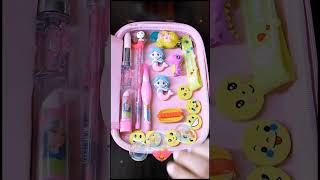 Filling my new pencil case with cute stationary ✨❤️ youtibeshorts unboxing [upl. by Corliss]