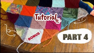 PART 4 Bonus  Mitered Square Blanket Knitting Tutorial  How to Knit [upl. by Prosper]