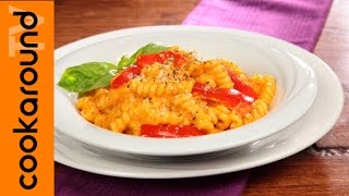 Fusilli bucati con crema di peperoni  Ricette pasta [upl. by Gnik]