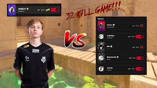 M0NESY INSANE GAME 32 KILLS IN FACEIT MATCH ON ANUBIS  🔥🔥🔥🔥 [upl. by Enaywd]