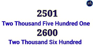 2501 Two Thousand Five Hundred One to 2600 Two thousand Six Hundred Number Names [upl. by Gaige]