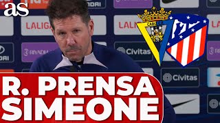 SIMEONE RUEDA DE PRENSA COMPLETA previa al CÁDIZ  ATLÉTICO DE MADRID [upl. by Maxi]