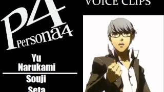 Persona 4 Yu Narukami Voice Clips [upl. by Leirea145]