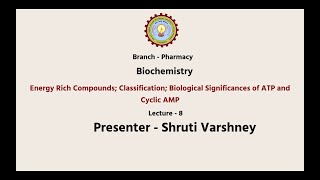 BiochemistryEnergy Rich Compounds Classification Biological Significances of ATP and Cyclic AMP [upl. by Silloh]