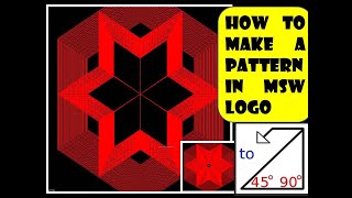 How to make a Pattern in MSW LogoMSW LOGO command for PatternMSW logo command for class 4 amp 5 [upl. by Cadman]