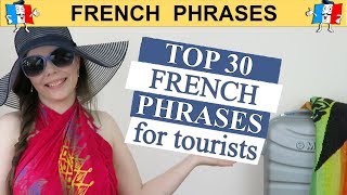 Learn 35 Basic French Travel Phrases for Tourists [upl. by Ahsemit710]