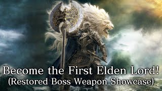 The ULTIMATE Axe of Godfrey Overhaul Elden Ring Garden of Eyes Mod Restored Boss Weapon Showcase [upl. by Athalia]