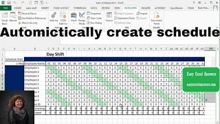 Automatically create shift schedule in Excel [upl. by Butte]