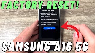 How to Reset to Factory Settings Samsung Galaxy A16 5G [upl. by Vatsug]