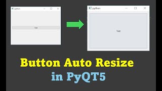 Button Auto Resize PyQt5 python [upl. by Willamina794]