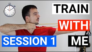 Archery Bow Training Exercises  Session 1 NOVICE [upl. by Acissev736]