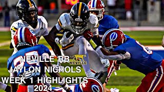 Louisiana high school football game highlights Neville running back Jaylon Nichols [upl. by Breskin]