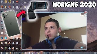 SIMPLE How To Use IPhone As A Webcam For ZoomStreaming Or Recording EASY WORKING IN 2020 [upl. by Lamphere734]