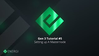 Setting up a Masternode  Tutorial 5 [upl. by Allisan42]