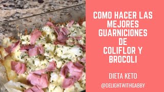 Guarnicion de Brocoli y Coliflor  Broccoli and Cauliflower casserole  KETO APPROVED  DIETA KETO [upl. by Yt]