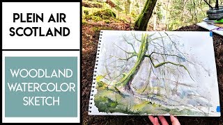 Woodland Sketch ✶ Testing Bockingford Rough Paper [upl. by Naawaj728]