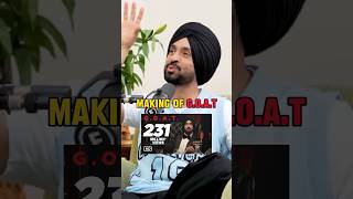 MAKING OF GOAT SONG DILJIT DOSANJH  shorts podcast diljitdosanjh [upl. by Philana]