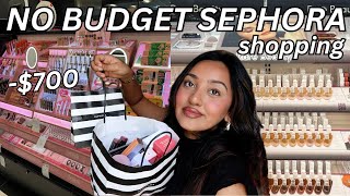 I BOUGHT MY ENTIRE SEPHORA WISHLIST 700 haul  come makeup shopping with me [upl. by Burnard]