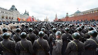 Russian Military Parade 1945 Remastered The First Victory Parade on Red Square English T [upl. by Noillid]