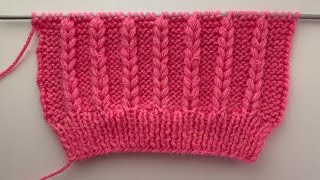 Super Easy Knitting Stitch Pattern [upl. by Bonns]