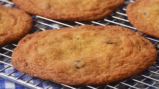 Crispy Chocolate Chip Cookies Recipe Demonstration  Joyofbakingcom [upl. by Tedi]