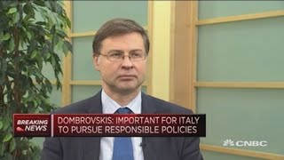 EUs Dombrovskis Italy’s public debt needs to be addressed  Street Signs Europe [upl. by Yeruoc974]