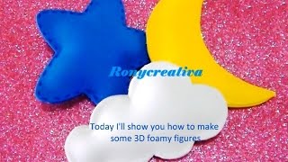 DIY Baby Shower 3D foamy figures  FIGURAS DE FOAMY EN 3D [upl. by Dorin]