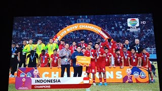 moment Indonesia u19 juara ASEAN BOY champions 2024 [upl. by Aknahs]