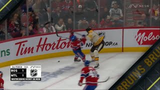 Justin Brazeau hit on Mike Matheson [upl. by Morez]