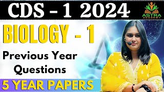 CDS 1 2024  BIOLOGY  1  Previous Year Questions  5 YEAR PAPERS  cds cds2024 cdsexam [upl. by Ahseena]